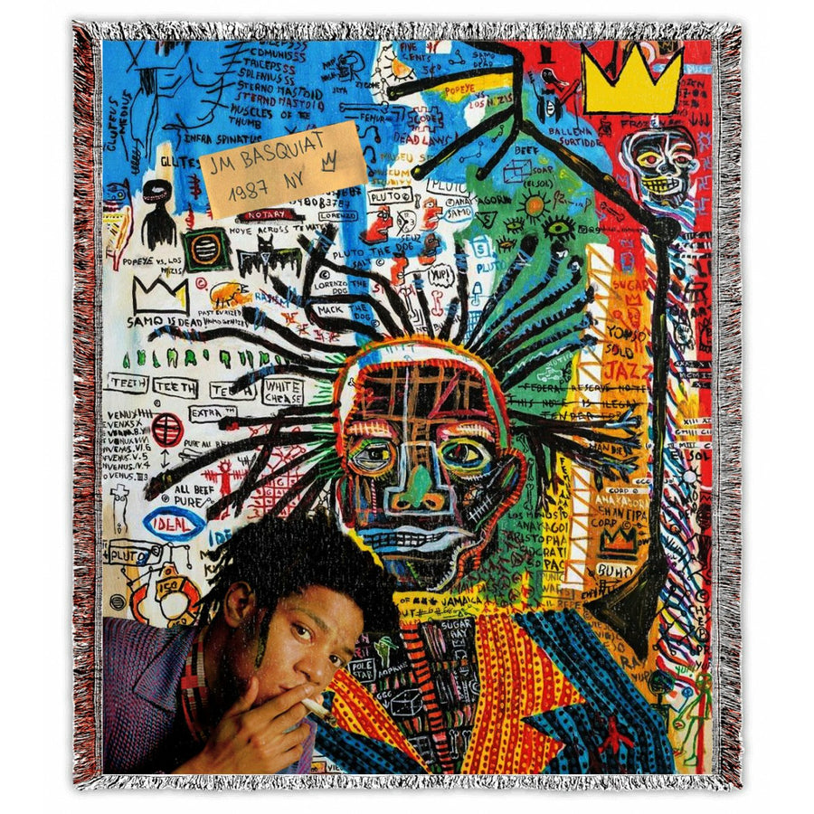 JM BASQUIAT HAND MADE BLANKET