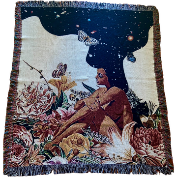 GALAXY GIRL’S FLOWERBED HAND MADE BLANKET